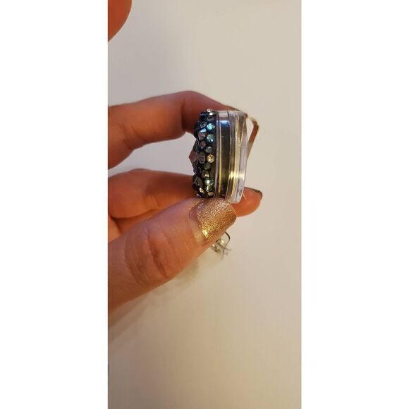 Handmade Retractable ID Holder w Swarovski Element. Work. Rare. Unique - Picture 5 of 5